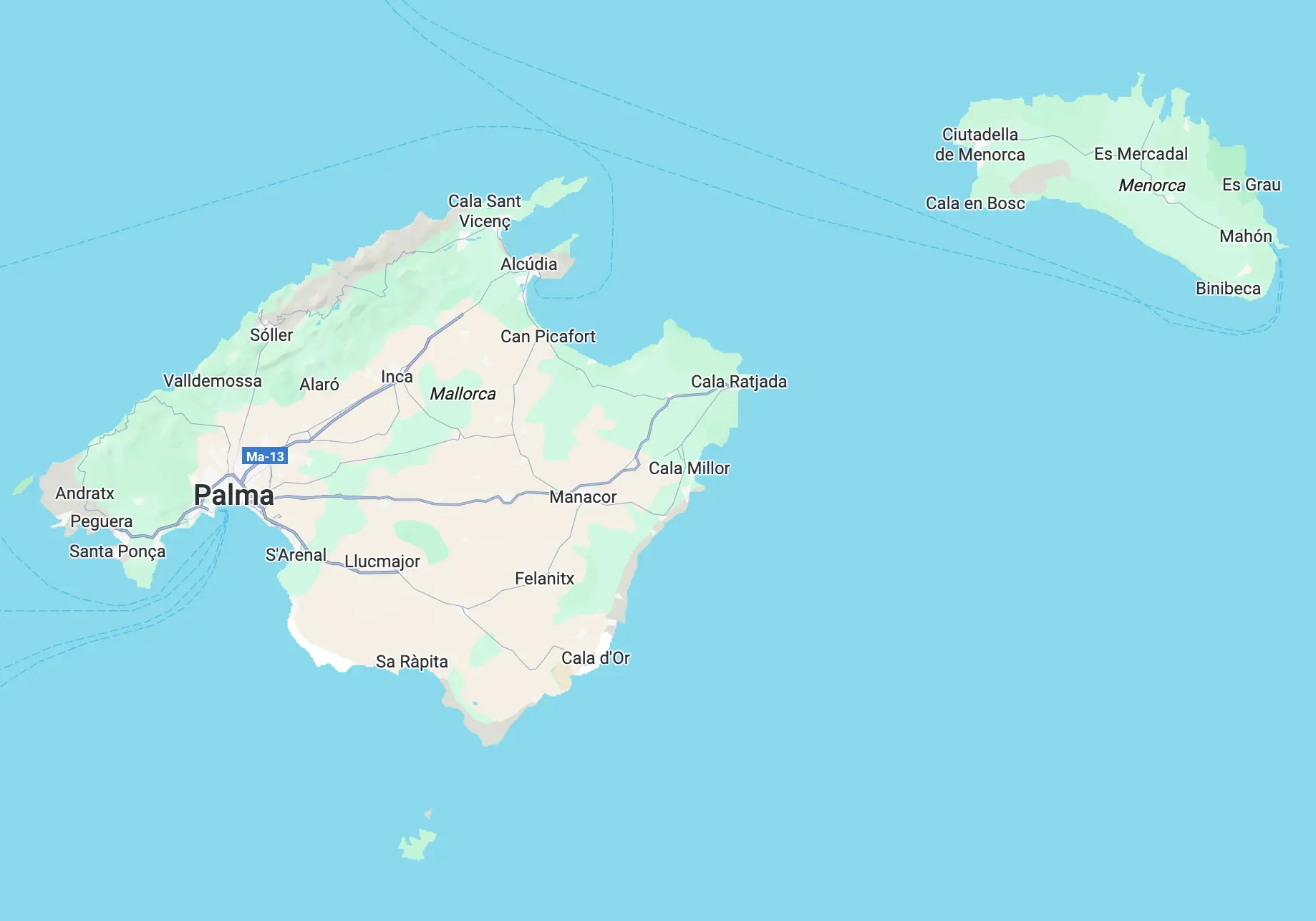 Ciutadella - south Route Image